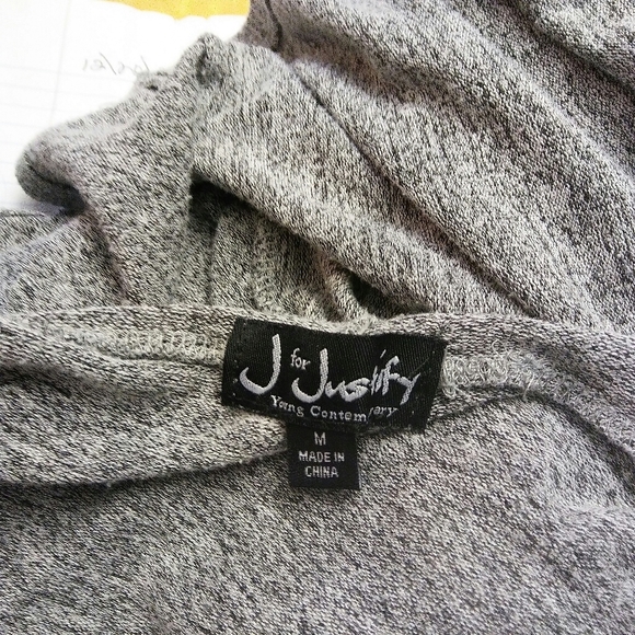 "Coatigan" Long Hoodie Cardigan Grey Sweater, M - Picture 2 of 5